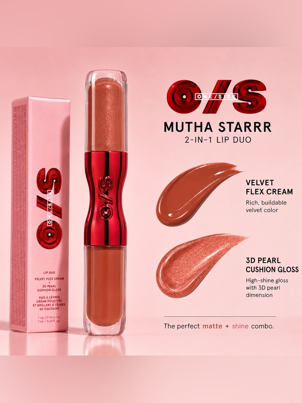 NIB ONE/SIZE Lip Snatcher Hydrating Liquid Lipstick & Lip Gloss Duo Mutha Starrr